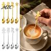 Duurzame Metalen Theelepels 4 Stuks Kerst Roestvrij Staal Set, Peperkoekman Boom Koffie Nieuwigheid Feestartikelen Roerlepels, Dessert