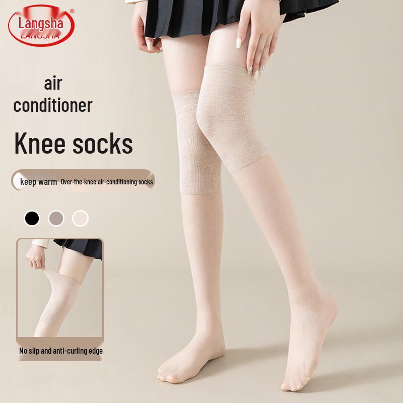 Langsha Women s Sheer Over-Knee Stockings One Size