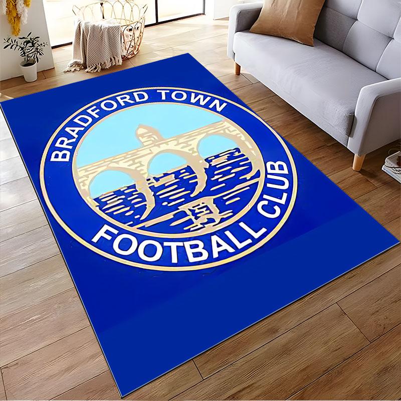 Bradford Town FC Emblem Carpet suitable as a non-slip mat for the living room or bedroom sofa