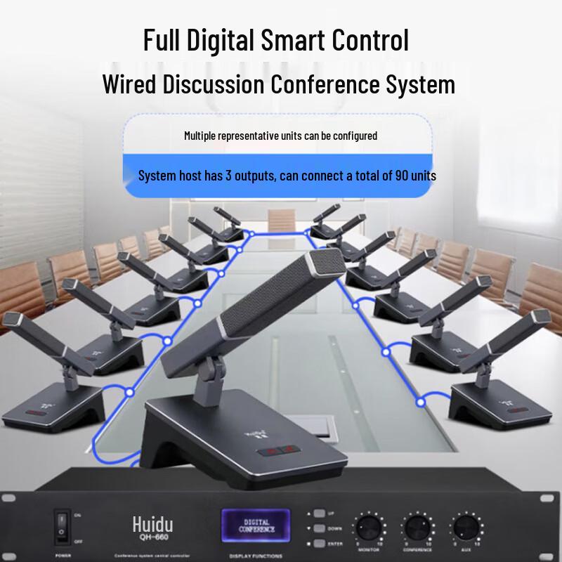 HuiDu QH-660 Wired Conference Delegate Microphone (CN Version)