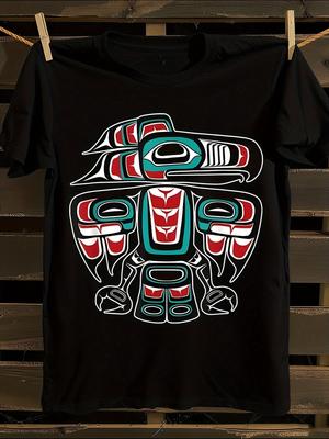 Dagelijkse Haida Tlingit Raven Totem T-shirt Heren T-shirt Dames T-shirts met Letters Print Korte Mouwen T-shirt Casual Street T-shirt Top