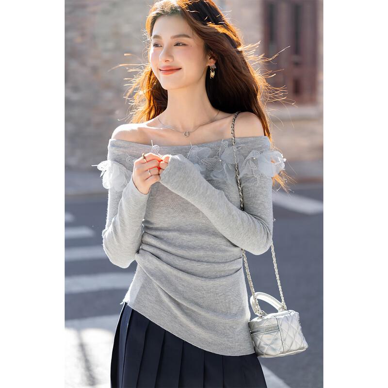 Mokana Women's Elegant Long-Sleeve Knit Top MKNJD3763