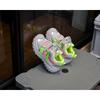 Kids Breathable Mesh Velcro Athletic Running Sneakers Children Tire Sole Casual Dad Shoes