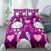 Cute Cartoon Rabbit Single Duvet Cover And Pillowcases 75*50 For Children'S Room, Comfortable Microfiber Bedding Set With Zipper