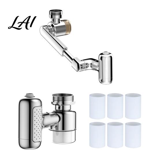 Universal Bathroom Sink Aerator Faucet Swivel Extender Built-in Filtration System And Four Gear Water Outlet 1040 Replacement Filter For Extender