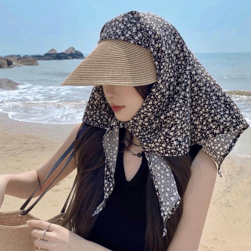 Korean Style Headscarf Baseball Hat Pentagram Strappy Bandana Hat Fashion Scarf Baseball Cap  Girl