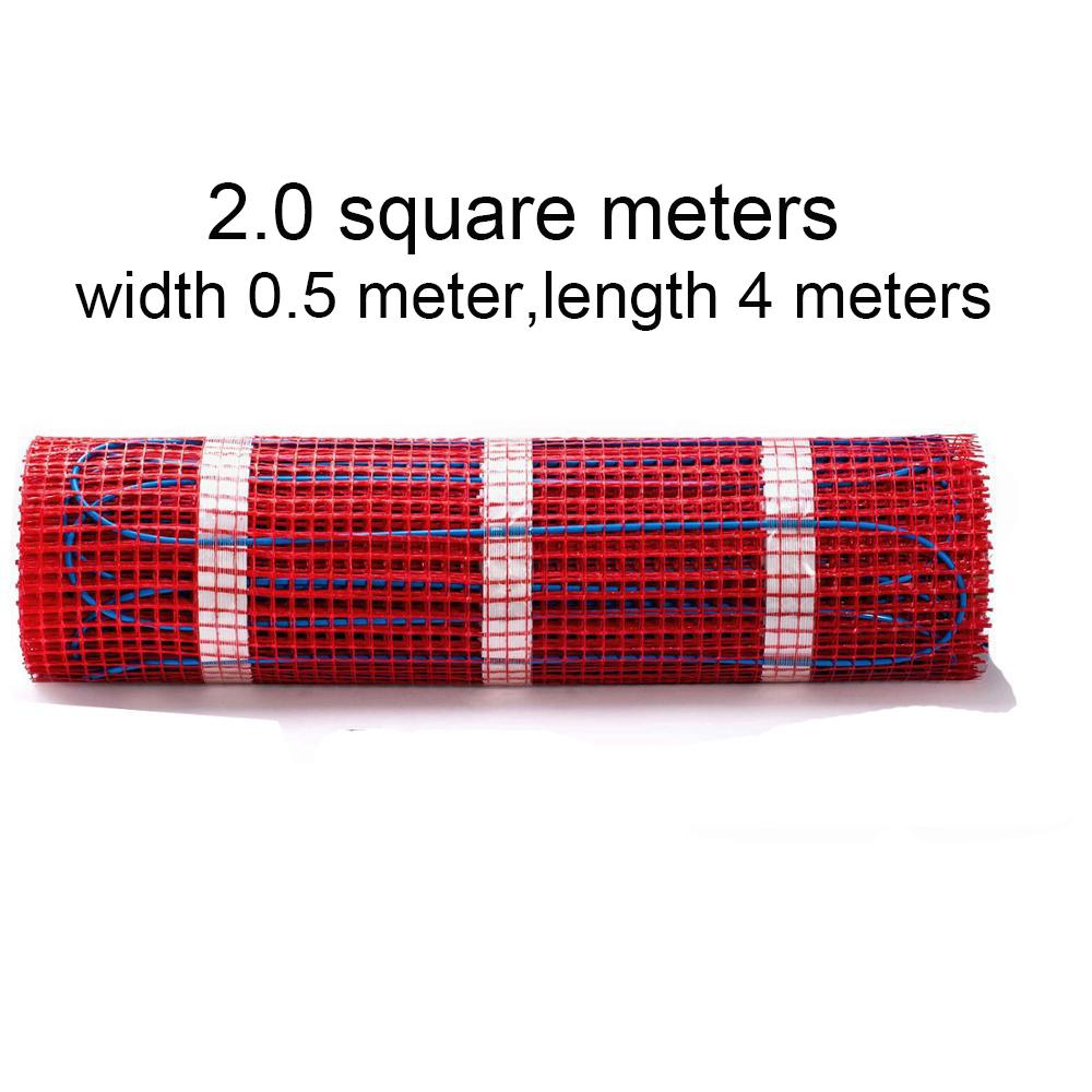 230V 150W/M2 Electric Radiant Underfloor Dual Core Heating Fibreglass Mesh Mat Kit System For Tiles Ceramic Porcelain Stone