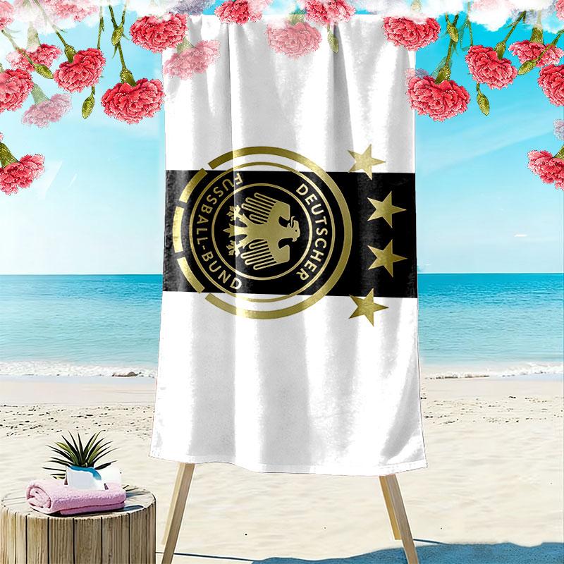 German Football Association Print Beach Towel, Large Soft Quick Dry Towel for Beach Camping Swimming