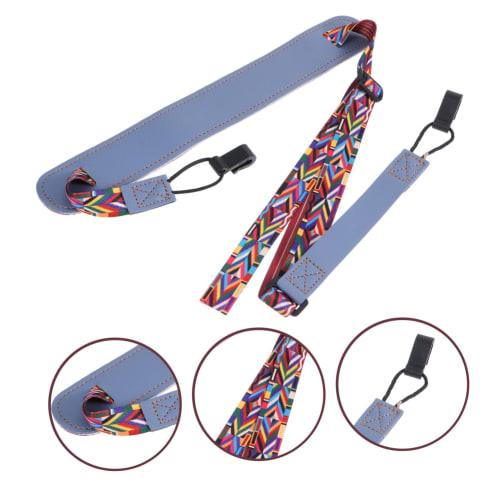 UPKOCH Ukulele Strap, Adjustable, No Drilling Required, Hook-and-Loop Leather, Lightweight and Comfortable, Perfect for Concerts and Practice