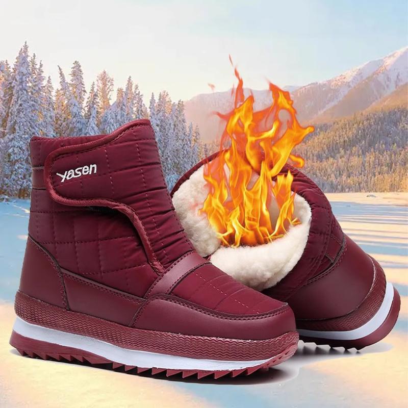 Snow Boots Women's Winter Shoes Middle Aged Elderly Velvet Short Waterproof Non Slip Mother