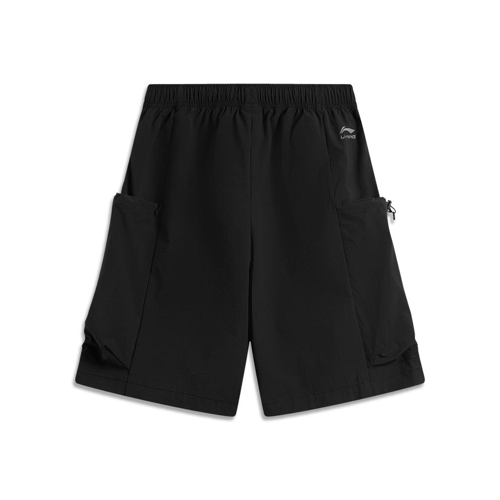 Li Ning Sports Lifestyle Series Solid Color Mid Waist Ice Silk Quick Dry Cool Breathable Versatile Straight Leg Sports Shorts Men Shorts AKSV289-4