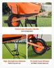 Wheelbarrow Cart One Wheel 6 Cu Ft Garden Dump Cart 330 lbs Utility Cart
