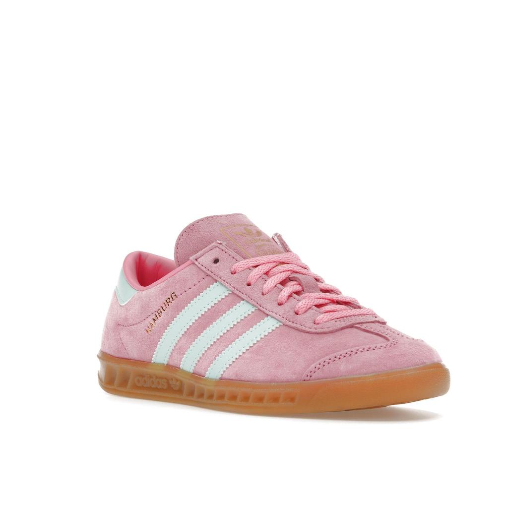 adidas Hamburg Bliss Pink Semi Flash Aqua Women's Suede Sneakers IH5459