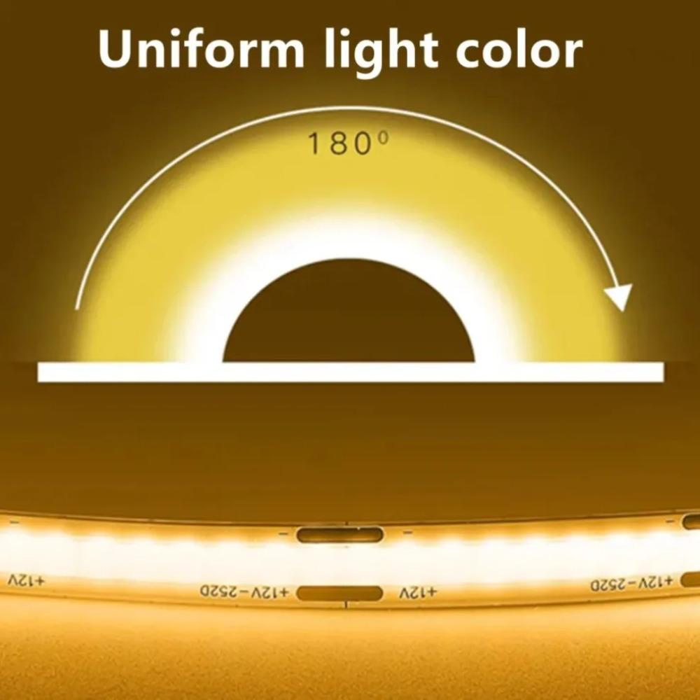 COB LED Strip Light 5V 12V 24V 320 400 LEDs Flexible Tape 5mm 3mm 8mm PCB Warm White/White High Density Linear Lights