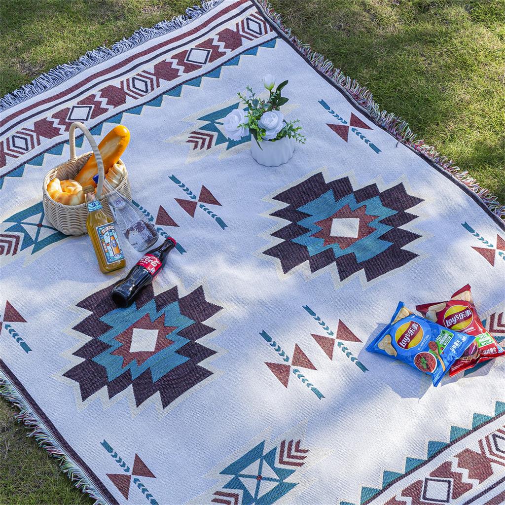 Picnic Mat Moisture-proof Mat Thickened Ins Wind Outdoor Floor Mat Camping Picnic Cloth Bohemian Carpet