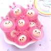 Resin Colorful Noctilucent Clear Candy Color Tiger Rabbit Cats Dog Flat back Cartoons Figurines 6PCS Scrapbooks DIY Decor Crafts