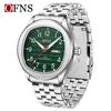 OFNS Men's Dual Calendar Quartz Watch - Business Waterproof Steel Strap Wristwatch.