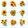 50 Sonnenblumen Sonnenblumen Aufkleber Kinder Schreibwarenbox Dekoration Pastoraler Stil Kreative Verschönerung Sonnenblumenaufkleber