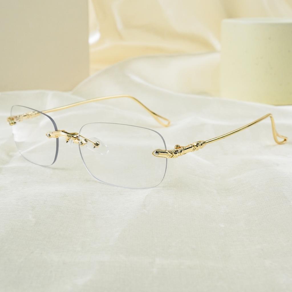 Elegante quadratische randlose modische photochrome Brille, geeignet für alle Gesichtsformen, perfekt zur Dekoration für Damen und Herren