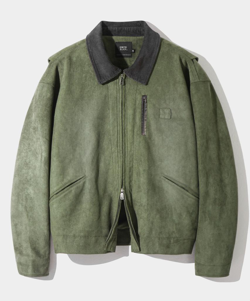 Dimitri Black 2Way Og Essential Detroit Suede Jacket_Olive