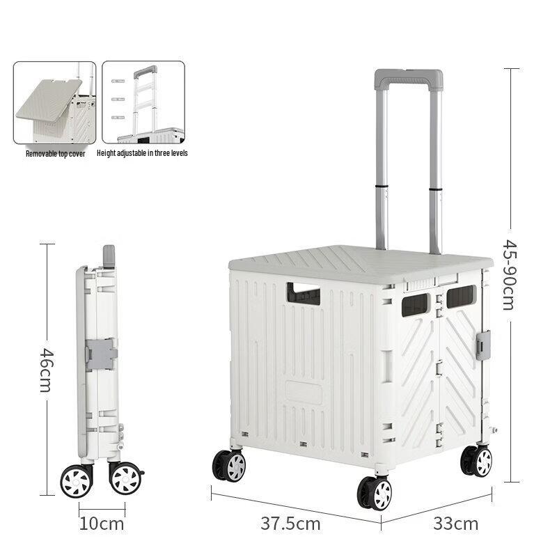 Portable Folding Stair-Climbing Shopping Cart