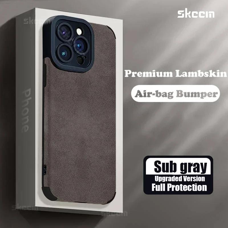 Fashion Case For iPhone 16 15 14 13 12 11 Pro Max X XS XR 8 7 Plus Mini Fur Leather Full Lens Protection Cases Cover
