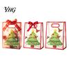 Decorative Candy Bags for Holidays Christmas Gift with Handles, Reusable Clear PP Treat Holiday Party Containers Apples Cookies, Favor Packaging