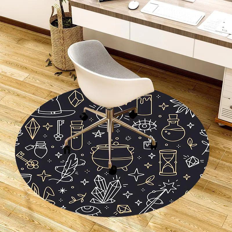 1pc Office Carpet Chair Mats Witchcraft Symbols Perfect for Decorating Office Chairss, Or Bedrooms.YDT303