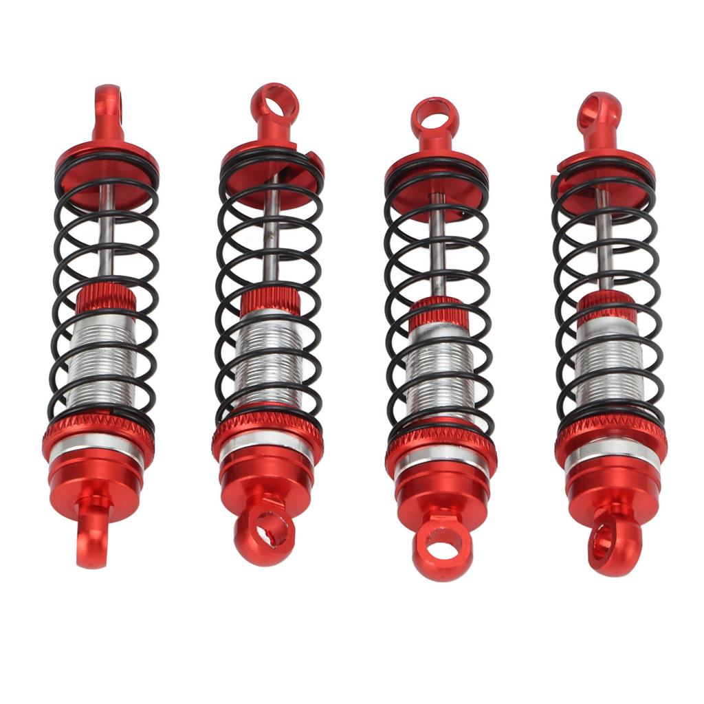Front Rear Shock Absorbers Aluminum Alloy Front Rear Shock Damper for Traxxas Latrax Teton 1 18 RC Car Red
