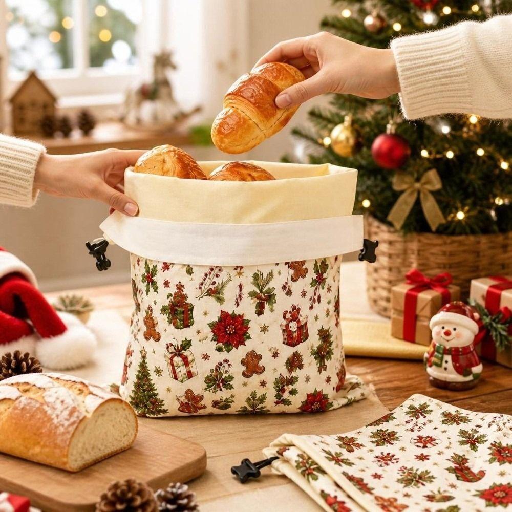 Buckle Closure Baguette Storage Bag Reusable Toast Storage Bag Baguette Toast Storage