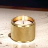 Retro Gold Knurled Copper Candle Holder with Scented Candle