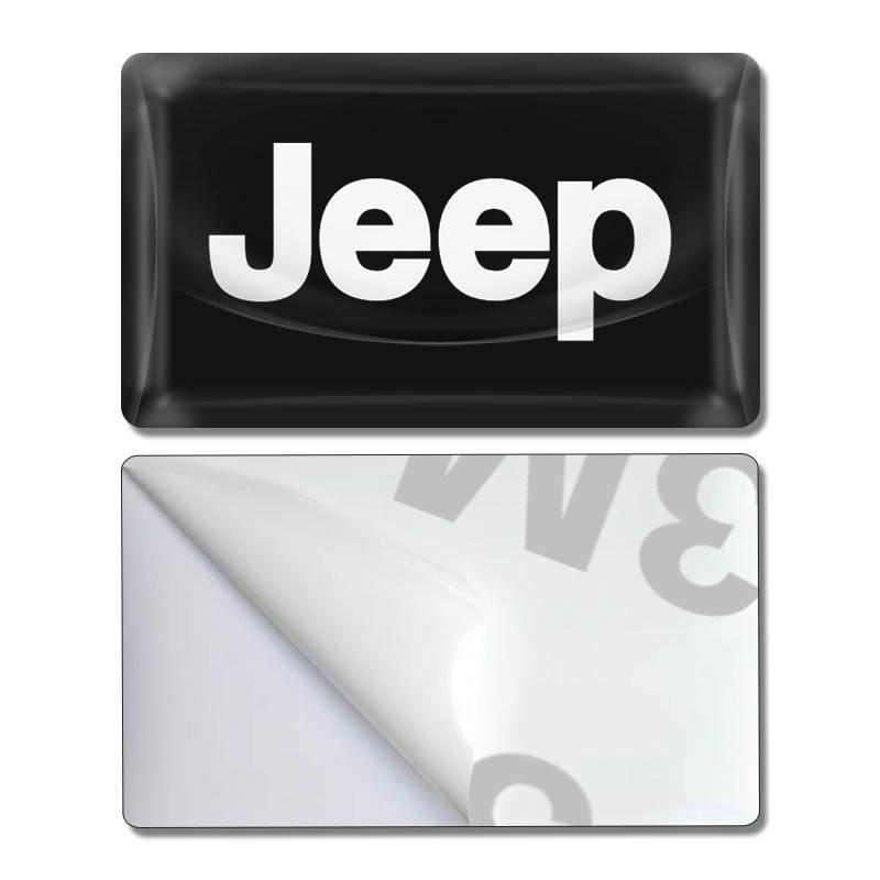 2/10 Stück Auto Innenraum Abzeichen Aufkleber 3D Epoxidharz Aufkleber Zubehör für Jeep Grand Cherokee Wrangler Renegade Compass Patriot Liberty