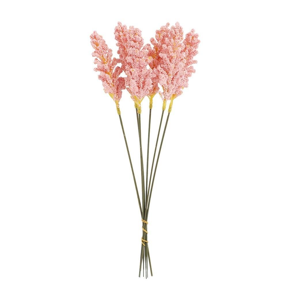 6 Pcs /Bundle Artificial Flowers Plastic DIY Crafts Supplies Fake Plants Multi-purpose Wheat Bouquet Home Decoration
