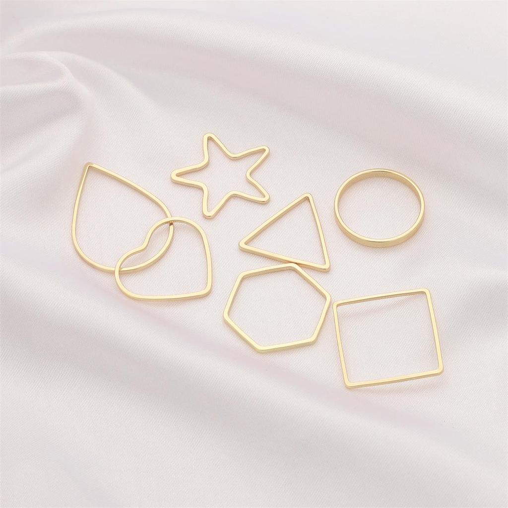 2Pcs Copper Geometry Accessories Platting 14K Gold Color For Jewelry Making DIY Earring Charm Decoration