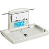 Wall-Mounted Baby Changing Station, Horizontal Foldable Diaper Change Table with Safety Straps and Hanging Rods, Use in Commercial Bathrooms, Daycare