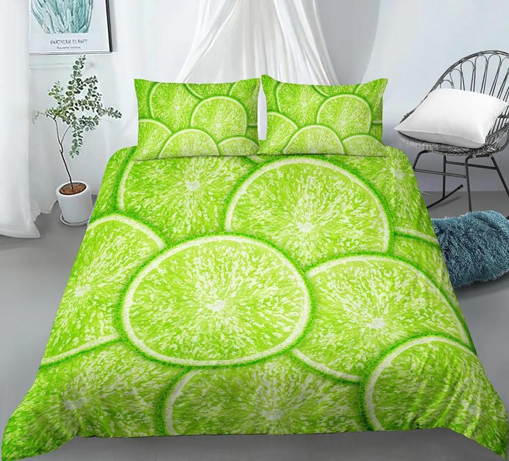 Lemon Printed Yellow Fruit Theme Duvet Cover Cute Cartoon Polyester Quilt Cover For Children Women Gifts For Bedroom Decorations