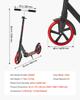 Kick Scooter for Kids Ages 8+, Teens & Adults, 2-Wheel Toddler Scooter with Adjustable Height Handlebar, Wide Anti-Slip Deck, Foldable Lightweight for