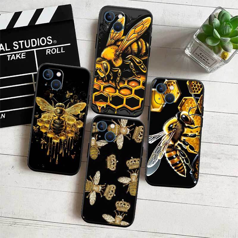 Art Bees Cartoon Phone Case for Redmi Note 12 12S 12C 13 13C 13R 14 14S 14R 14C 11A 13X A3 A3X A4 A5 Pro Max Plus