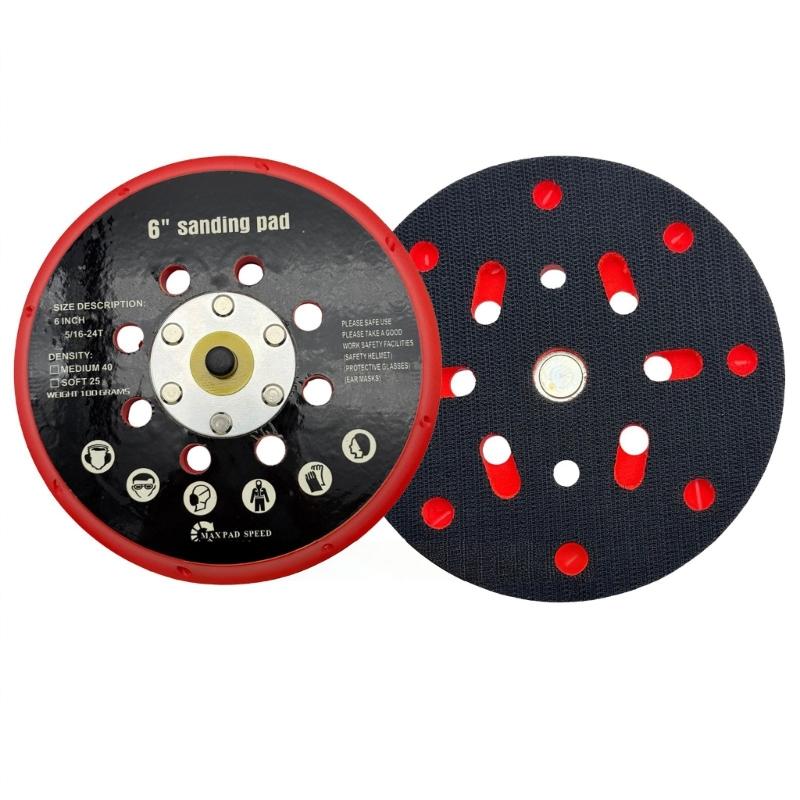 6inch 17 Hole Sanding Pad For Smooth Polishing for BO6030, BO6040, RO1, ES150,Sander Models Durability Plastic Construction