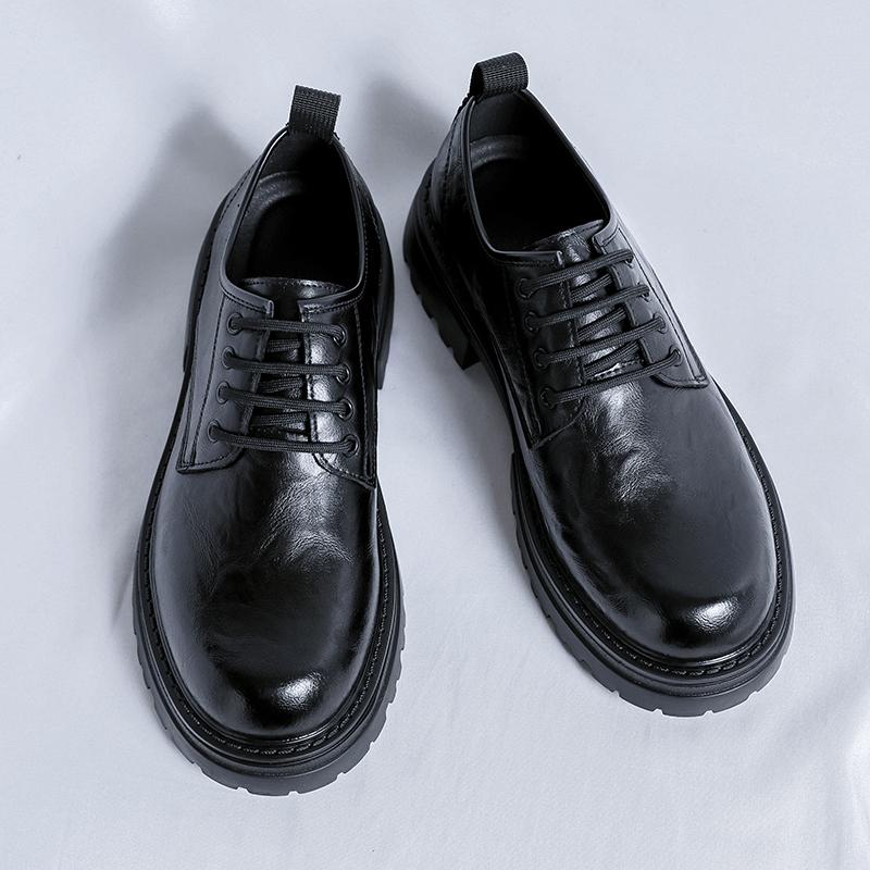 

Модная мужская модная ретро уличная мужская обувь черная Повседневная обувь для мужчин на улице Новая Удобная на толстой подошве увеличивающая рост 44 чёрный