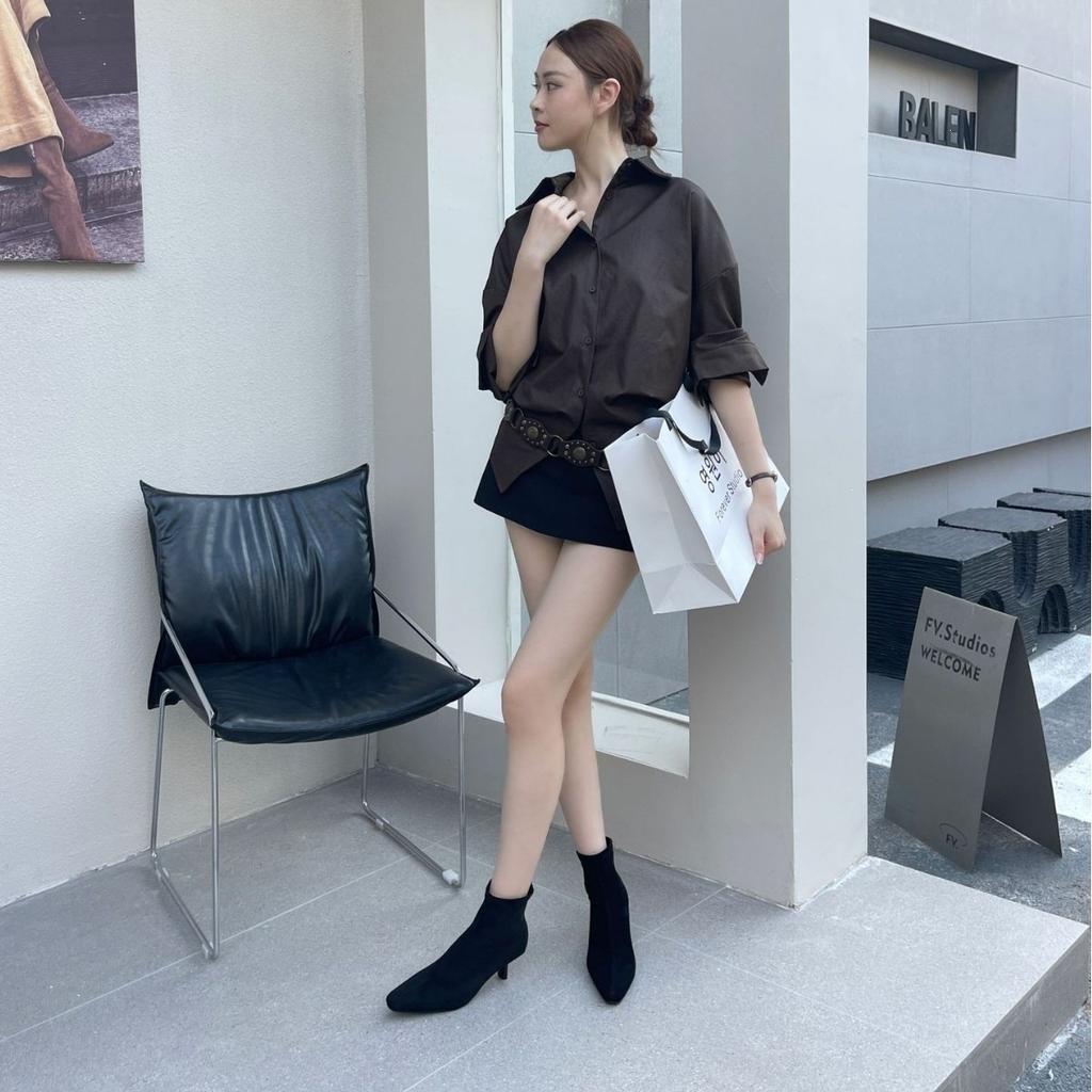 Small ankle boots suede Martin boots women's shoes new autumn and winter square head thin short boots