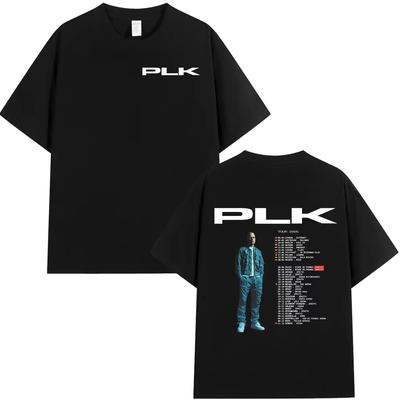 Rapper PLK Tour 2026 T-shirts Men Women Clothing Fashion Hip Hop Vintage T-shirt Casual Cotton Short Sleeves T Shirts Streetwear
