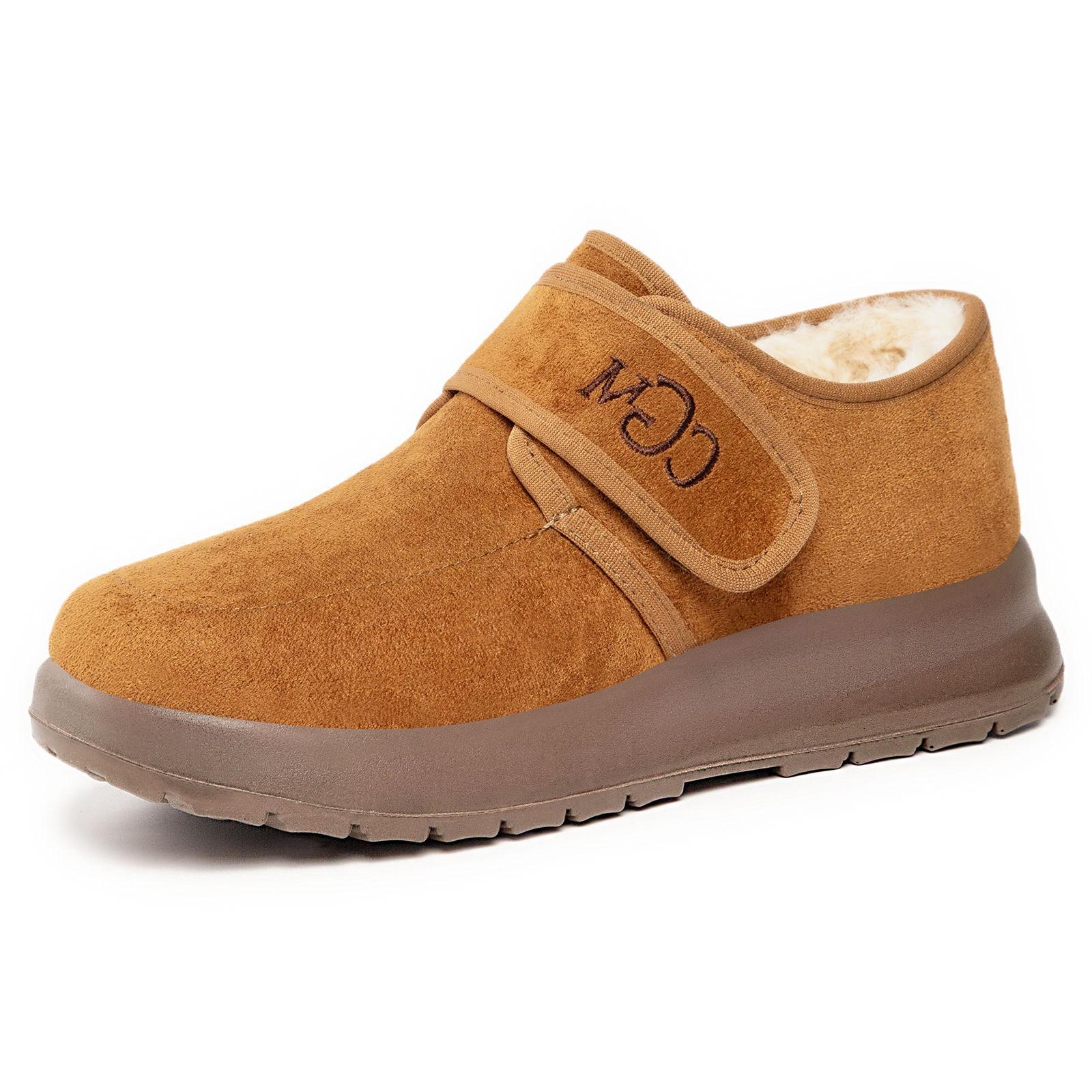 

Women s Winter Platform Short Booties Casual Faux Suede Walking Shoes With Fur Lined Comfortable Snow Boots for Women Non-Slip Warm Loafers Shoes 41