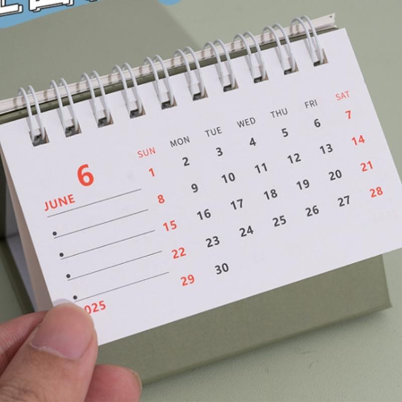 2025 Kalender Einfacher Stehkalender Kleiner Kalender Bürokalender Monatskalender Tischkalender Einfache Notizblöcke
