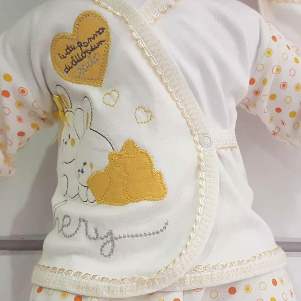 Set de 5 bucăți pentru spital pentru copii Chery Heart Rabbit - Galben