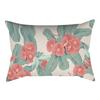 Home Flower and Green Plant Rectangular Waist Pillowcase, Peach Skin Velvet Digital Printed Throw Pillow, Office Waist Cushion Cover