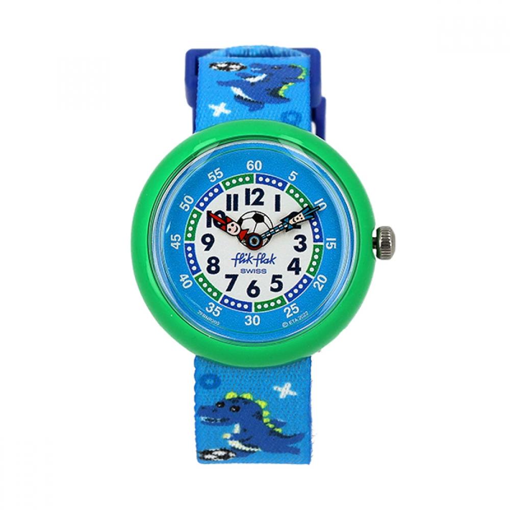 Flick Flock Fbnp209 Sport Lovers Soccerozaurus Kids Nato Watch FBNP209