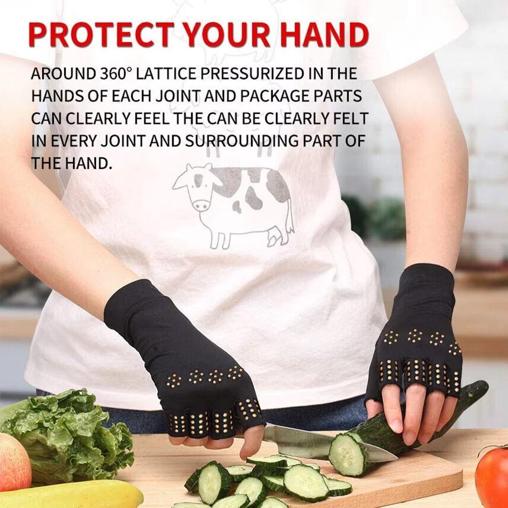 Anti-UV Arthritis Therapy Gloves Elastic Cycling Driving Gloves Magnetic Gloves  Running Sports