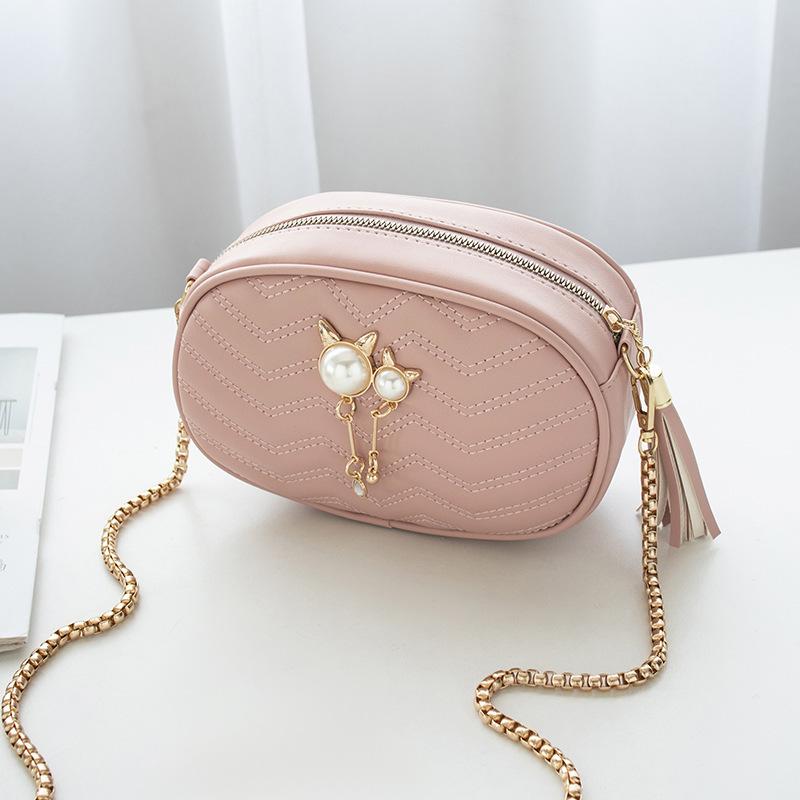 Guangzhou Women's Bag Summer New Fashion Diamond Small Round Bag Shoulder Messenger Bag Chain Women's Bag
