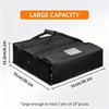 Pizza Transport Bag with Insulated Lining, Quick Close Top, and Front Label Window for Takeout Service, Catering, and Home Pickup Needs